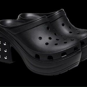 Crocs Siren Studded Heel Clog Black Women’s Size 8 New Original Tags